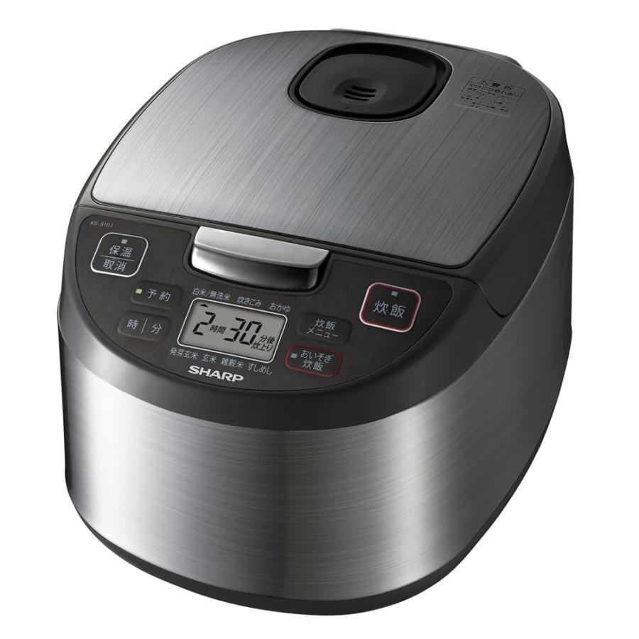 シャープ　炊飯器　5.5合炊き　ks-s10j-s シャープ 炊飯器 5.5合 黒厚釜 球面炊き シルバー KS-S10J-S