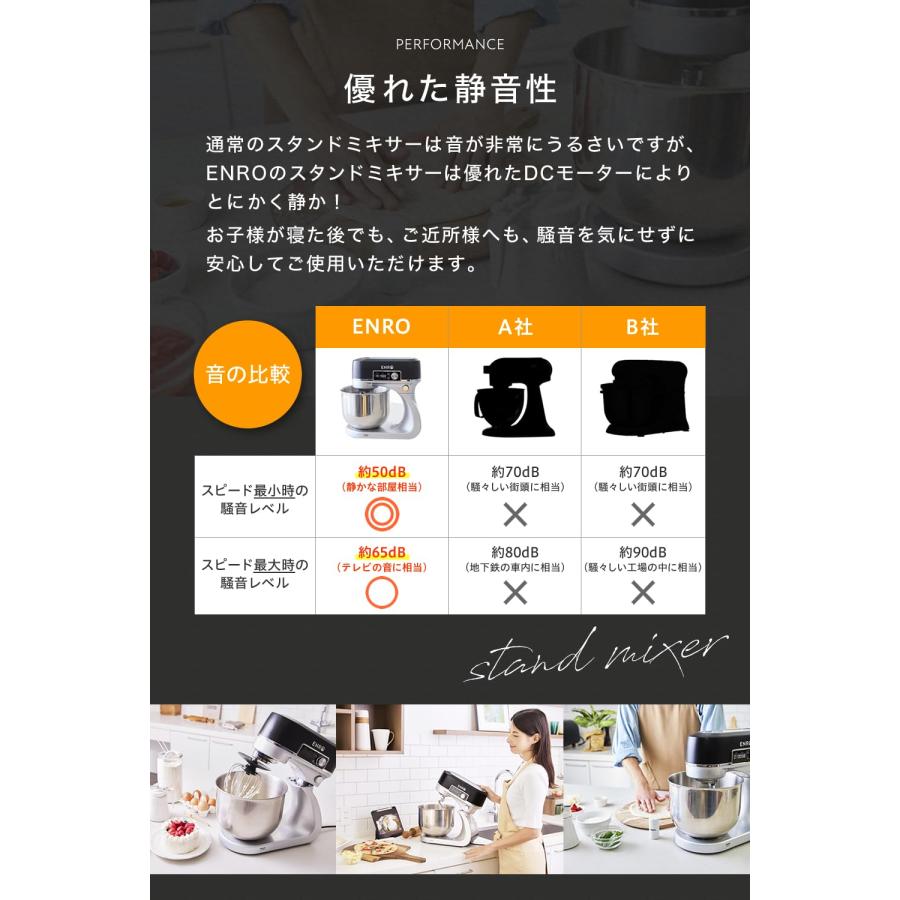 ENRO スタンドミキサー 料理の幅が広がる キッチンがあなたの