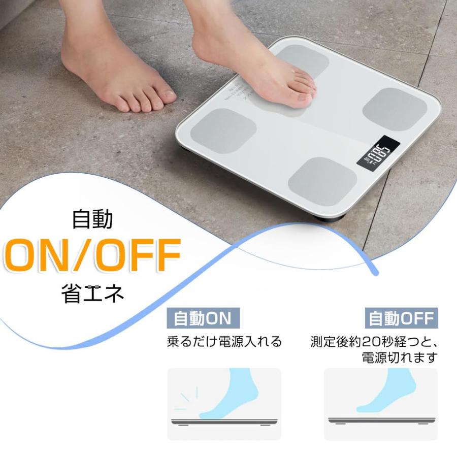2025新登場】体重計 体脂肪計 体組成計 Bluetooth スマホ連動 ヘルス