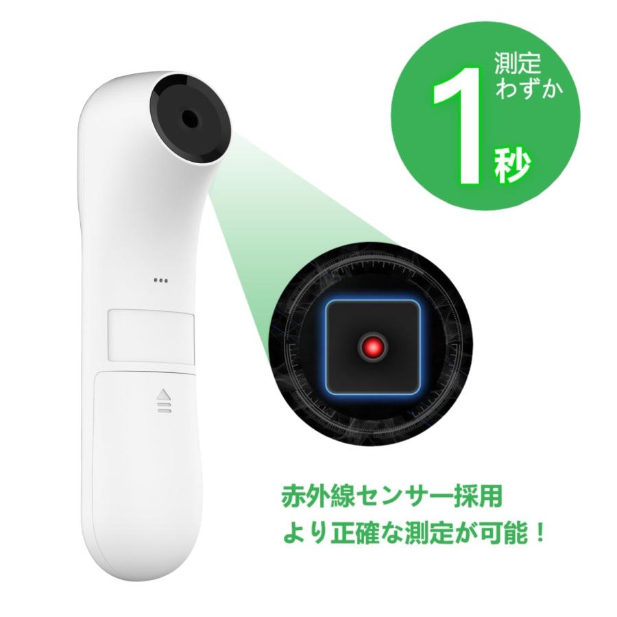 FIDAC 非接触式電子温度計 赤外線 早い 1秒 温度測定 32回記録 非接触