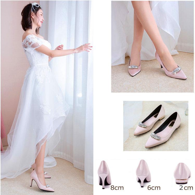 ブライダルシューズ 結婚式 靴 レディース フォーマル ウェディング シューズ ピンヒール ノーヒール パンプス 美脚 ファイユ 2cm 6cm 8cm Gxgy63 Loloヤフーショップ 通販 Yahoo ショッピング