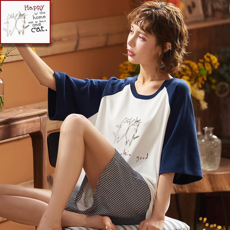 パジャマ レディース ゆったり おしゃれ 寝巻き 女性用 綿 半袖 夏 部屋着 寝間着 セットアップ Tシャツ 短パン ルームウェア 可愛い 韓国風 Lu 38 Loloヤフーショップ 通販 Yahoo ショッピング