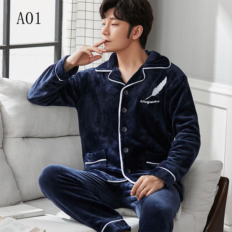 パジャマ メンズ 上下セット 冬 長袖 長ズボン 紳士 パジャマ ルームウエ 寝巻き 部屋着 男性用 もこもこ ふわふわ 裏起毛 Syboyyx 02 Loloヤフーショップ 通販 Yahoo ショッピング