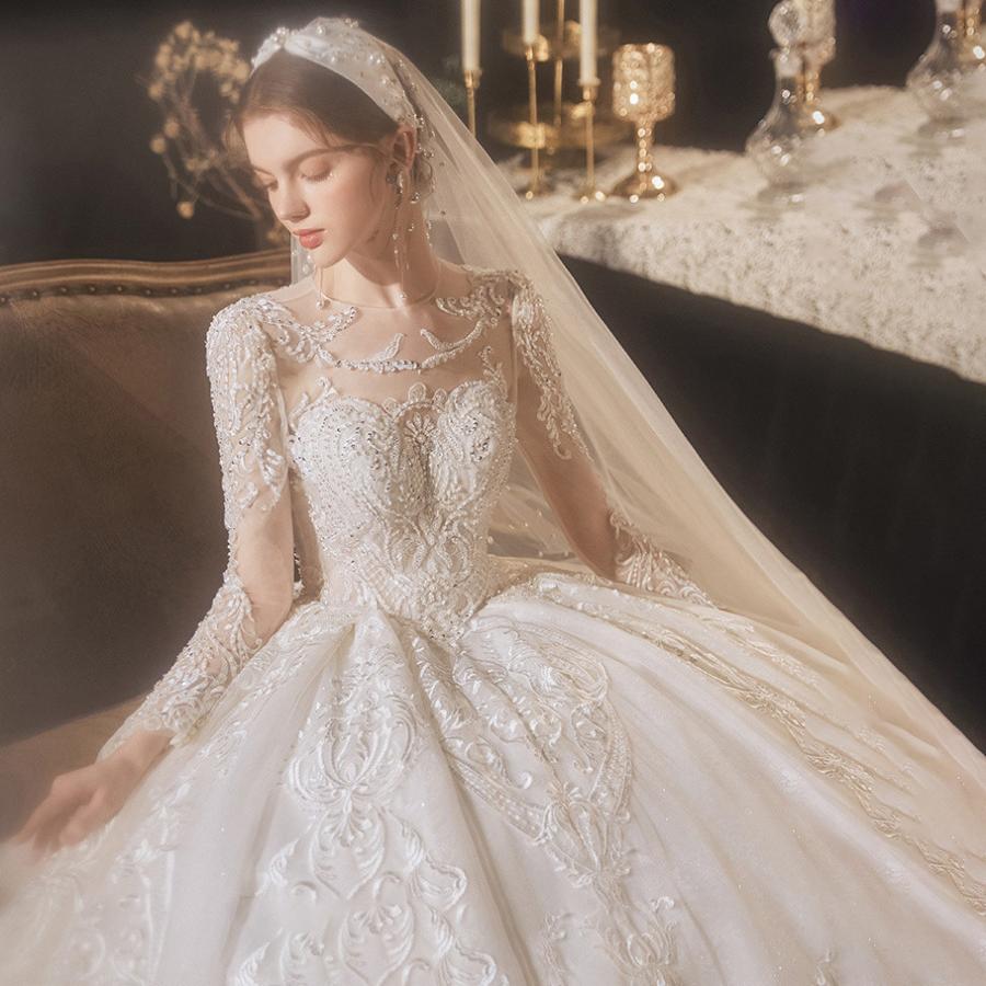 ウェディングドレス パーティー 袖あり パーティードレス ウェディングドレス 二次会 花嫁 白 披露宴 結婚式 露背 姫系 運賃無料 Ttwdhs 01 Loloヤフーショップ 通販 Yahoo ショッピング