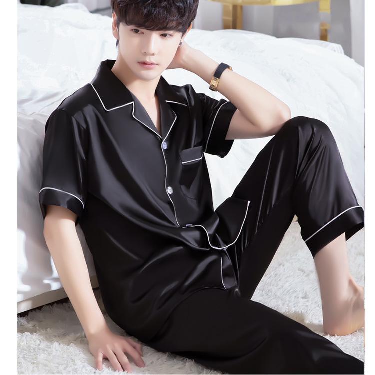 シルク パジャマ メンズ 春秋 夏 おしゃれ 半袖 前開き 上下セット ルームウエア 無地パジャマ 寝間着 紳士服 誕生日プレゼント Wnssym 17 Loloヤフーショップ 通販 Yahoo ショッピング