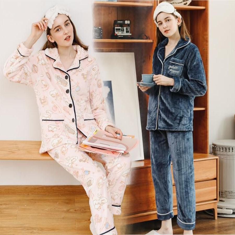 ルームウェア レディース パジャマ 前開き 上下セット 部屋着 暖かい ふわふわ 寝巻き もこもこ 可愛い 長ズボン 秋 冬 長袖 Ww Sy02a Loloヤフーショップ 通販 Yahoo ショッピング