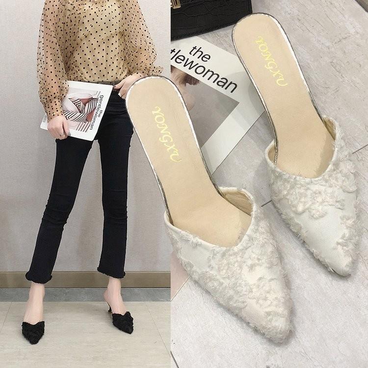 パンプスサンダル レディース ポインテッドトゥ靴 かかとなし ミュール ハイヒール ピンヒール7cm スリッパ 歩きやすい 美脚 シンプル 女性用 履き やすい 1750 7334 ロンドベルshop 通販 Yahoo ショッピング