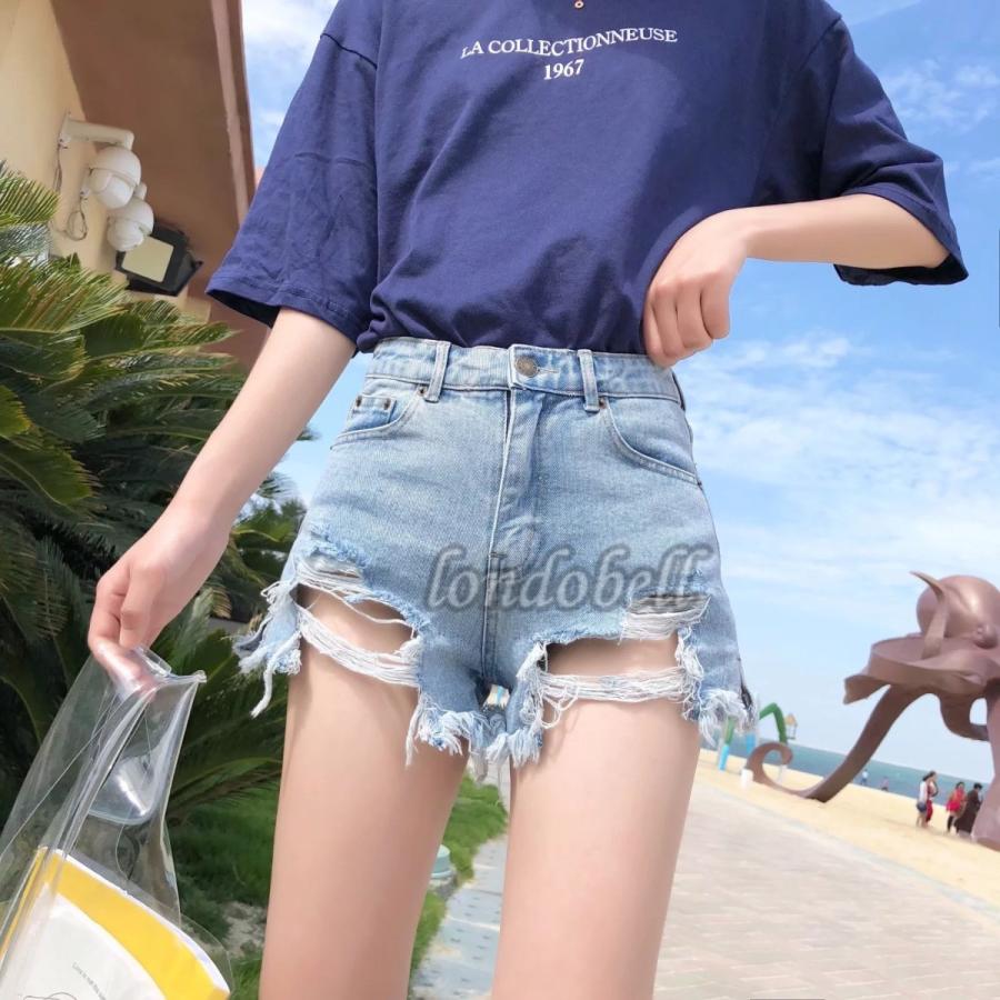 欧米風 セクシー 短パン デニムパンツ ショートパンツ レディース ハイウエスト ダメージ加工 ジーンズ 美尻 スタイリッシュ 脚長 ボトムス 女性用 代30代 Ls 3591 ロンドベルshop 通販 Yahoo ショッピング