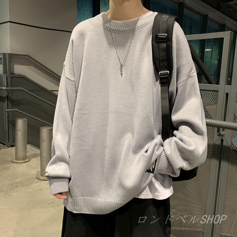 秋冬 メンズ カットソー ニット セーター 無地 ゆったり シンプル 無地 カジュアル トップス 男性ファッション おしゃれ 通勤 通学 大きいサイズ Lsn 2660 ロンドベルshop 通販 Yahoo ショッピング