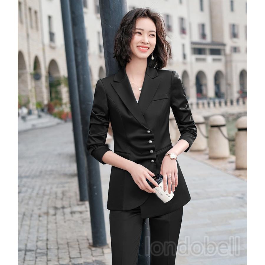 激安特価 スーツブラック黒パンツフォーマル就活転職ブランドジャケットストライプ レディース パンツスーツ上下 Www Smithsfalls Ca