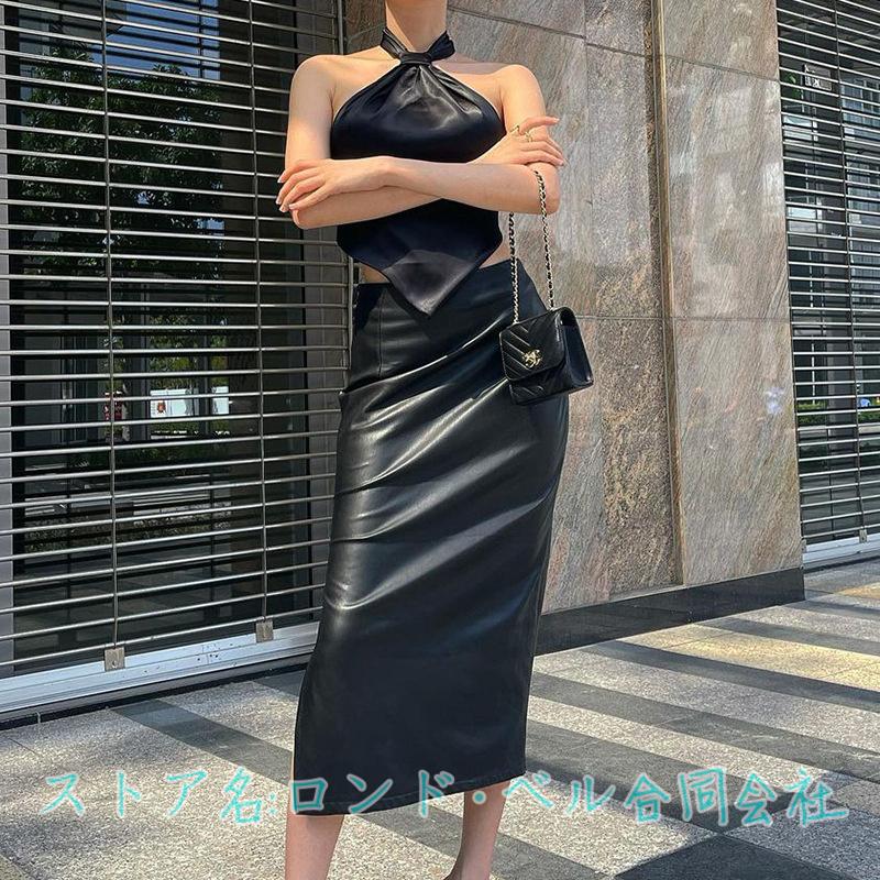 スカート レディース ロング丈 ハイウエスト PUレザー タイトスカート Aライン スリム ヒップラップ ボトムス シンプル 着痩せ 女性用 30代  40代 お洒落 着回し :lsn-7658:ロンドベルSHOP - 通販 - Yahoo!ショッピング