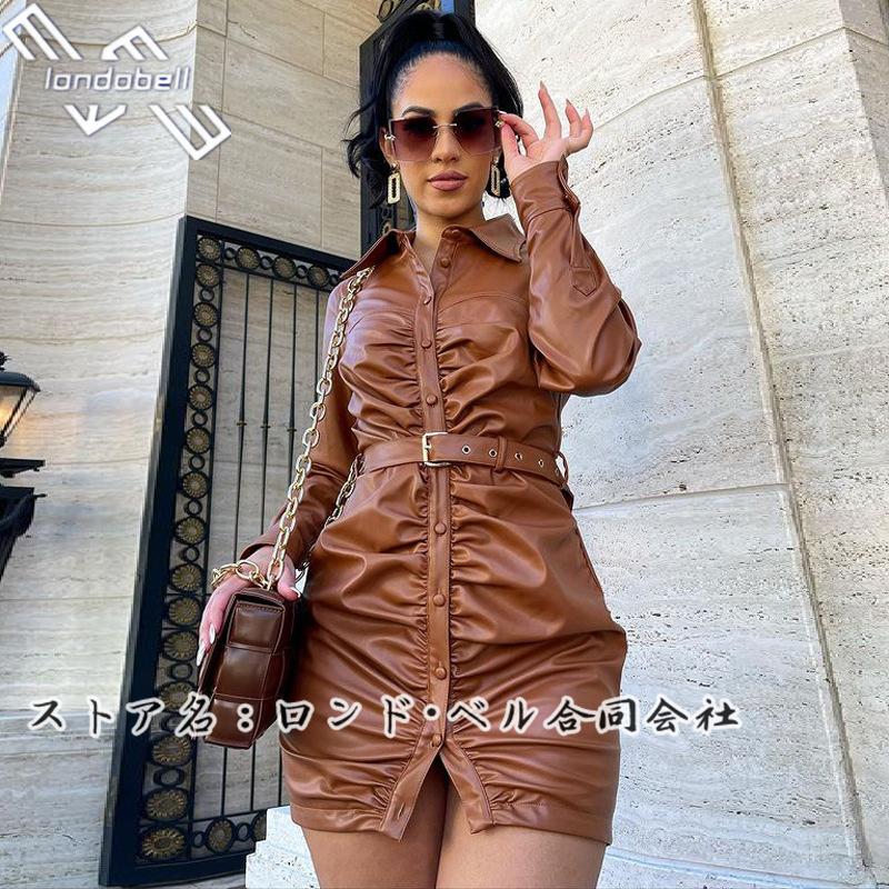 大きいサイズ Puレザー ワンピース タイトワンピ ミニ丈 ボディコン ヒップドレス ギャザー ドレス スリム 上品 着痩せ おしゃれ 女性 フェミニン 30代40代 Niu 5357 ロンドベルshop 通販 Yahoo ショッピング