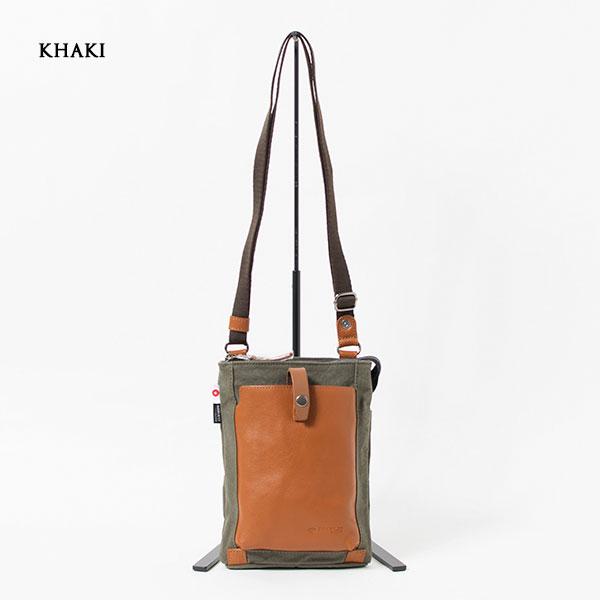 DOUBLES 帆布 本革ショルダーバッグ イタリアンレザー LEATHER DOUBLES 帆布 本革ショルダーバッグ イタリアンレザー LEATHER