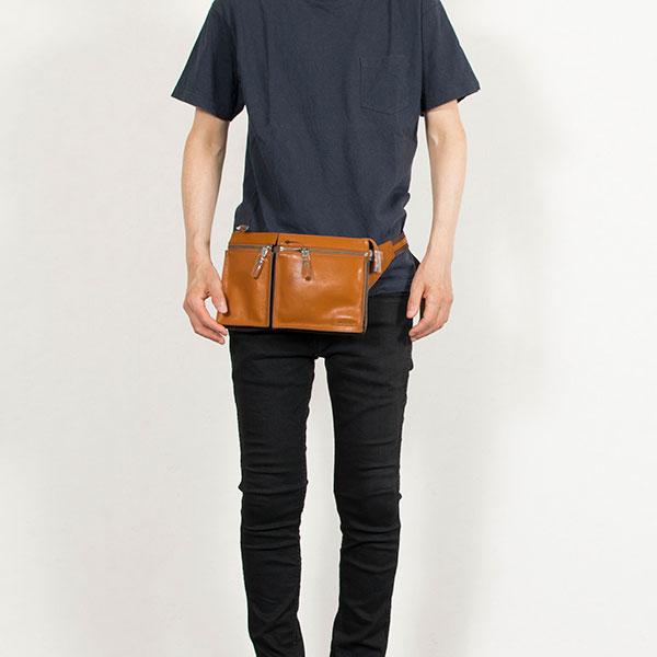DOUBLES（ダブルス） 本革ウエストバッグ LEATHER WAIST ボディバッグ