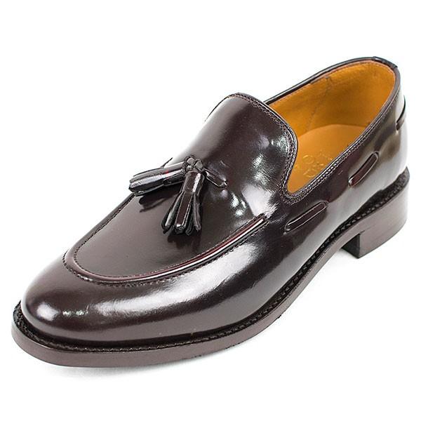 タッセルローファー 革靴 TASSEL LOAFER LEATHER SHOE グッドイヤーウェルト製法 D.BROWN｜london-game｜02