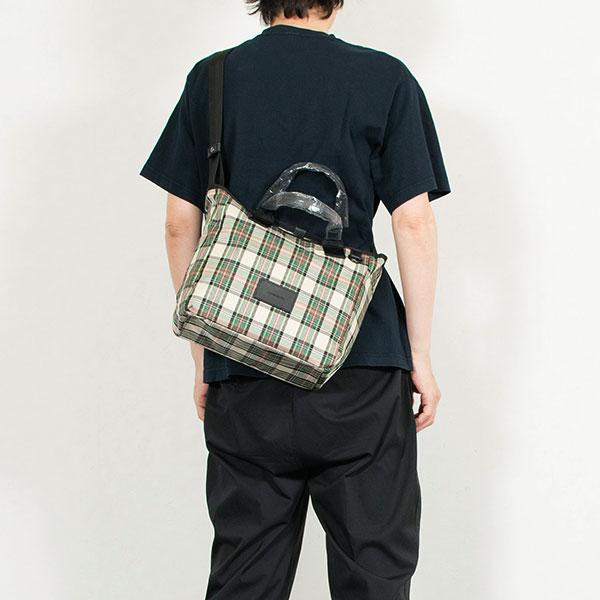 PaulSmith メッセンジャーバッグ チェック柄 キャンバス 1446 MOUSTACHE（ムスタッシュ） チェック柄 2way ショルダーバッグ