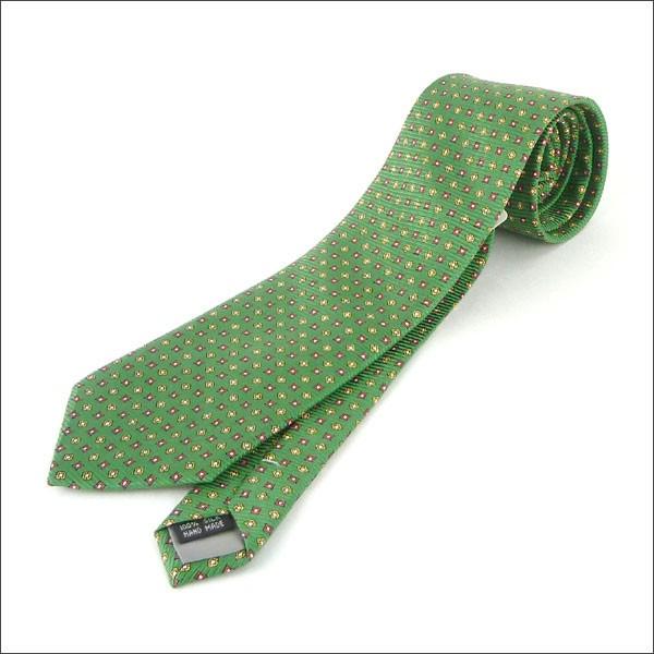 TOOTAL TIE GEOMETRIC トゥータル ネクタイ 幾何学模様 GREEN｜london-game