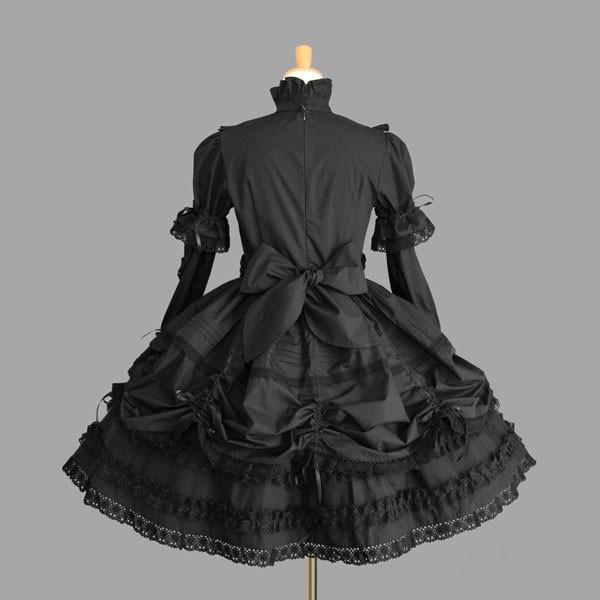 ゴスロリ 服 黒 ワンピース クラシカル 甘ロリ 長袖 カラフル ピンク 白 ブルー ゴシック ロリータ x London Bridge 通販 Yahoo ショッピング