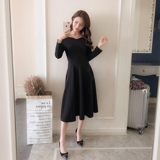 ワンピース ひざ丈 長袖 フレア 肩出し ワンピースドレス 冠婚 結婚式 二次会 パーティードレス プチプラ ドレス お出かけ きれいめ 代 30代 x London Bridge 通販 Yahoo ショッピング