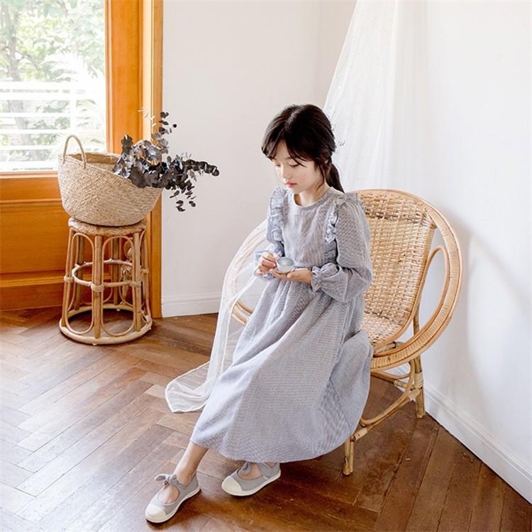 子ども服 シューズ 子ども服 女の子 ワンピース チュニック キッズ女の子 長袖 フリルミモレ丈ワンピーススカート 春夏 ナチュラル系 韓国子供服 シンプル x London Bridge 通販 Yahoo ショッピング