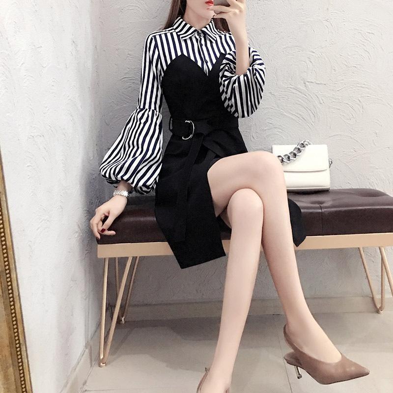 ワンピース チュニック ミニ丈ワンピース 長袖 秋先取り 新入荷重ね着風レディースワンピース ひざ丈 長袖 Ol 美スタイル 結婚式 二次会 お呼ばれ 同窓会 x London Bridge 通販 Yahoo ショッピング