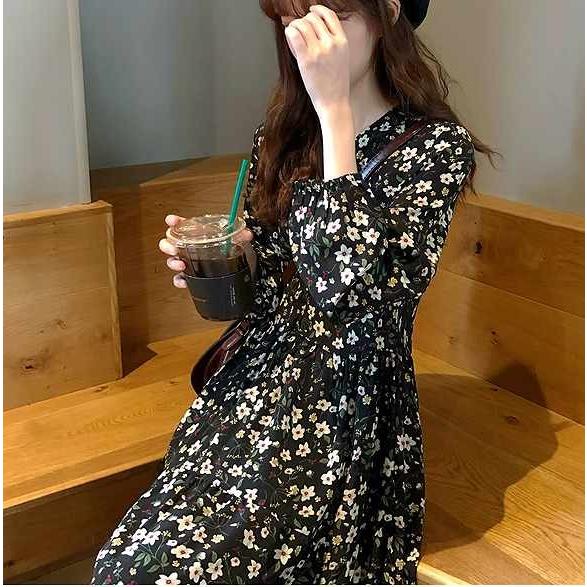 ワンピース レディース 小花柄 花柄 総柄 スカート Vネック ひざ ワンピース レディース 小花柄 花柄 総柄 スカート Vネック ひざ