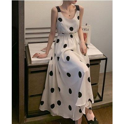 ワンピース レディース ロング丈 バックコンシャス ノースリーブ 