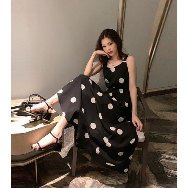 ワンピース レディース ロング丈 バックコンシャス ノースリーブ 