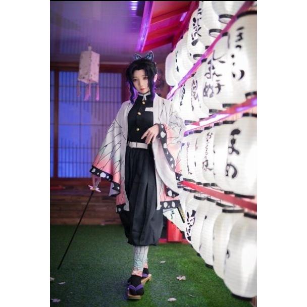胡蝶 しのぶ こちょうしのぶ ウィッグ付き コスプレ 衣装 胡蝶 しのぶ こちょうしのぶ ウィッグ付き コスプレ 衣装