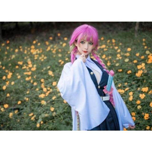 鬼滅の刃 甘露寺蜜璃 コスプレ ウィッグ＆衣装付き 即納 甘露寺 蜜璃 かんろじ みつり コスプレ ウイッグ付き 衣装