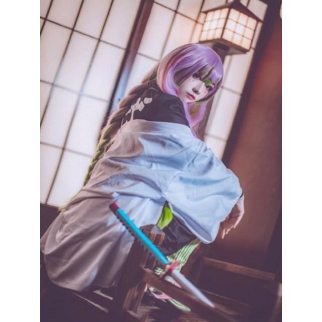 即納 甘露寺 蜜璃 かんろじ みつり コスプレ ウイッグ付き 衣装