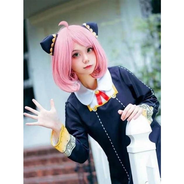 アーニャ コスプレ ワンピース ウイッグ付 制服 イーデン 子供 子ども キッズ 生地 コスチューム 衣装 なりきり お出かけ 送料無料 クリスマス ハロウィン|londonbridge|02