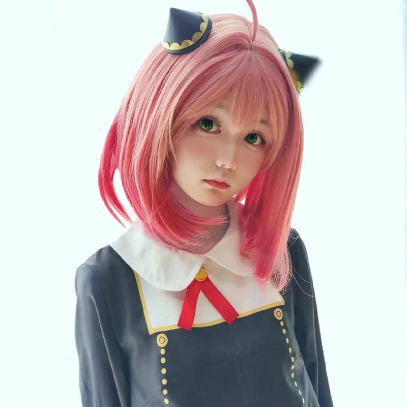 アーニャ コスプレ ワンピース ウイッグ付 制服 イーデン 子供 子ども キッズ 生地 コスチューム 衣装 なりきり お出かけ 送料無料 クリスマス ハロウィン|londonbridge|04