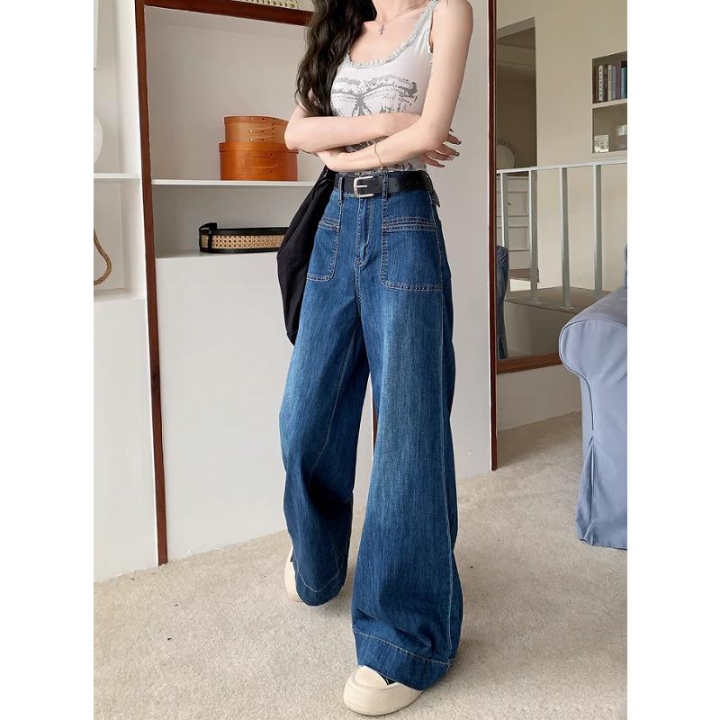 デニム ワイドパンツ レディース フレアパンツ 美脚効果 ブーツカット