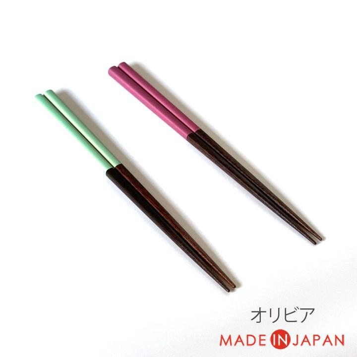 お箸 23cm オリビア 日本製 はし おしゃれ キッチンツール 大人用 キッチン 木製 木