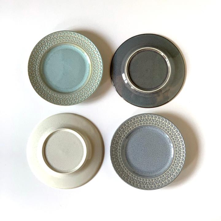 レース柄 リム ケーキ皿 取皿 17cm (4色セット)単品よりお買い得 食器