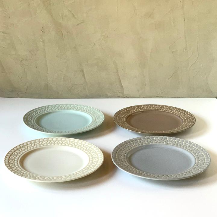 レース柄 リム ディナープレート 29cm 4color プレート パスタ皿