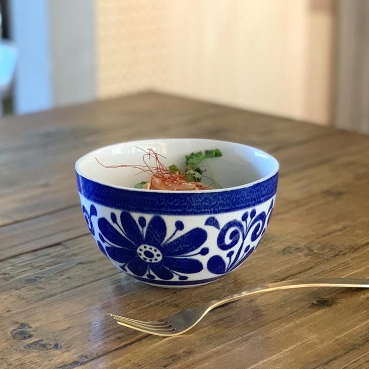 インディゴ ボウル 15cm ボウル 鉢 中鉢 煮物鉢 麺鉢 うどん鉢 北欧風