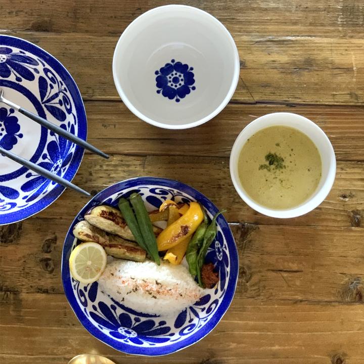 インディゴ ボウル 15cm ボウル 鉢 中鉢 煮物鉢 麺鉢 うどん鉢 北欧風