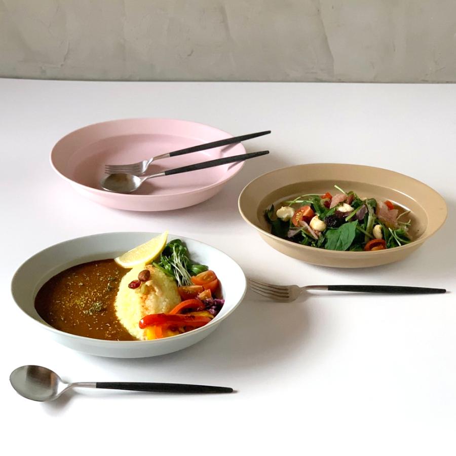 すくいやすいカレー皿 23cm 7color 食器 おしゃれ 皿 カレー皿