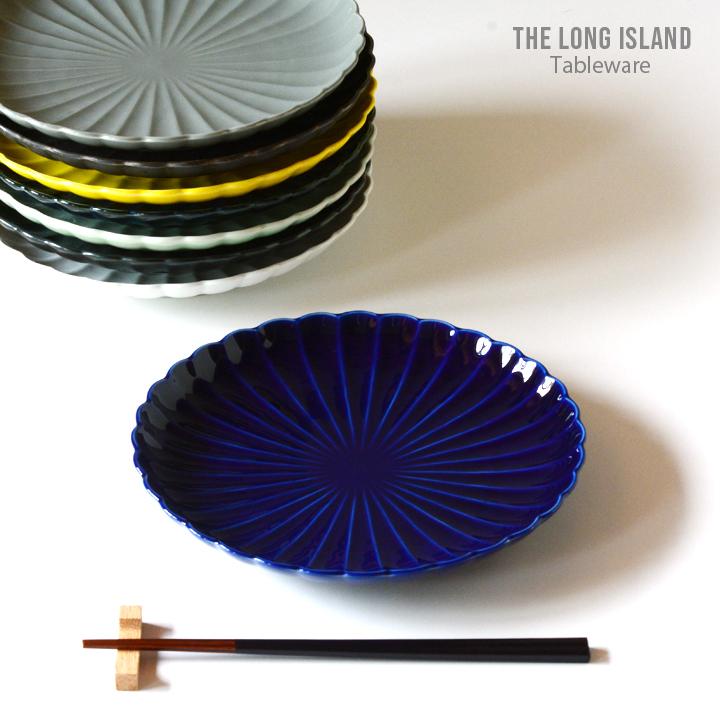 輪花 リンカ 花皿 22cm 窯変紺 パスタ皿 カレー皿 ワンプレート 食器 和モダン サラダ皿 花型 かわいい 可愛い お皿 おしゃれ 和食器 洋食器 R145 Navy 窯元ロングアイランド 通販 Yahoo ショッピング