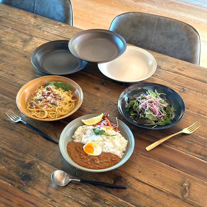カレー皿 パスタ皿 プレート 22cm 深皿 洋食器 和食器 皿 北欧 サラダ