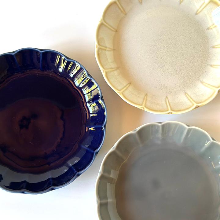 flower Vintage 取皿 ケーキ皿 5.0皿 全3color 菊型 取り皿 おしゃれ