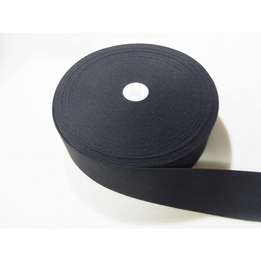 一流アパレル仕様！ソフトオペロン平ゴム黒　100ｍｍ巾 | 