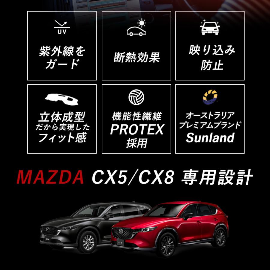 マツダ　CX-5　KF系　cx8　CX-8　アクセサリー　MAZDA　Sunland　ダッシュボードマット　cx5　KG系　HUD専用　サンランド