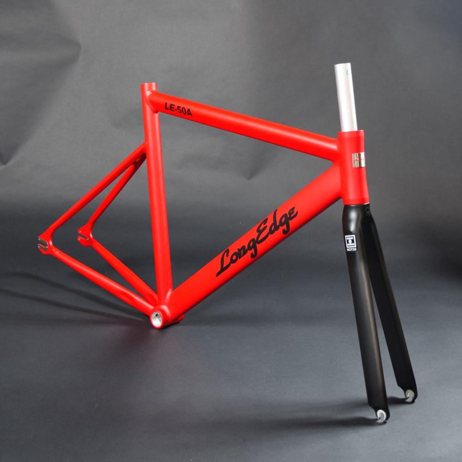 LE-50A matte vermilion red | アルミフレーム ハーフカーボンフォーク