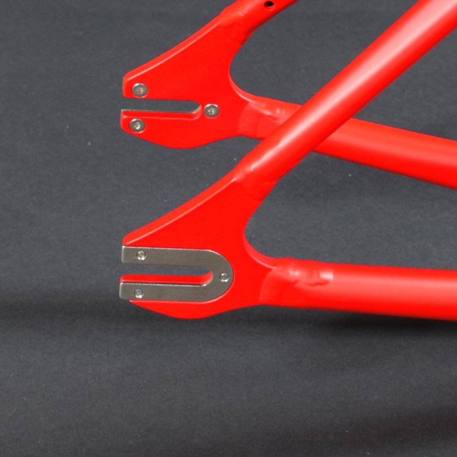 LE-50A matte vermilion red | アルミフレーム ハーフカーボンフォーク