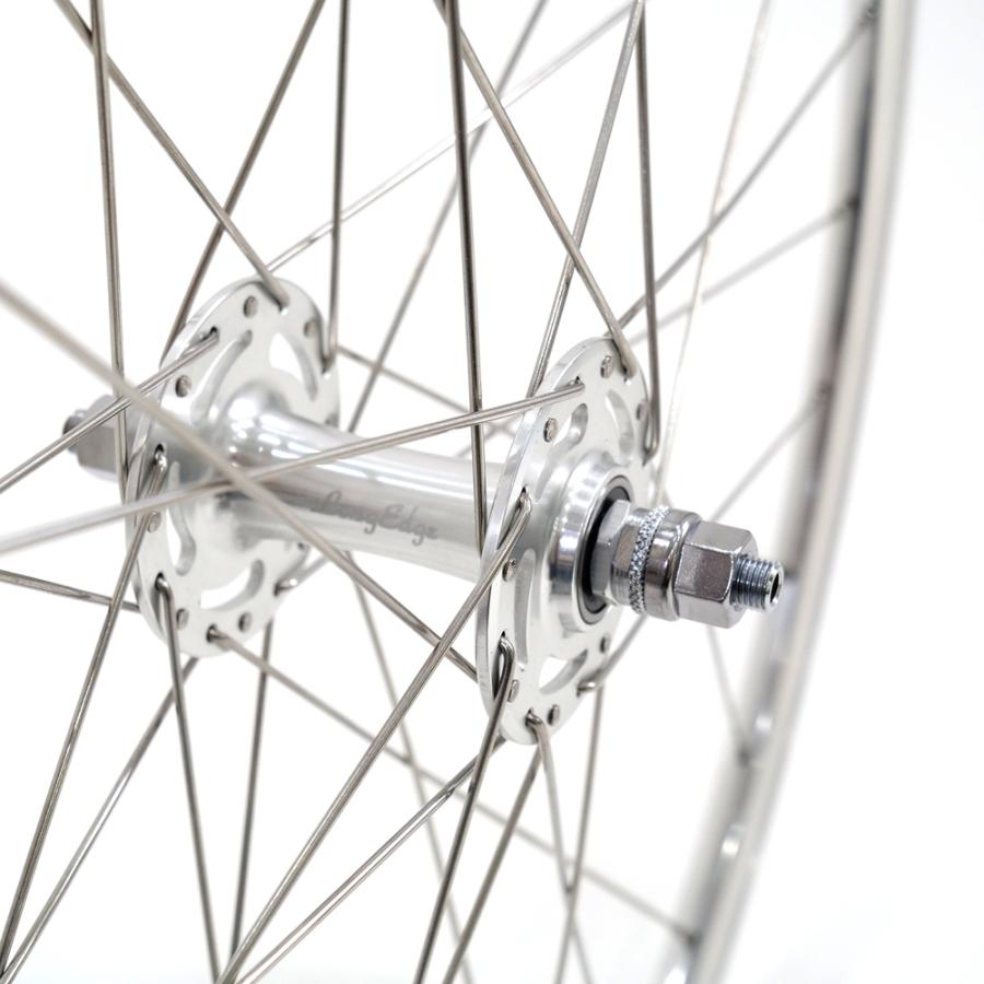 700c 20mm 【LE T-Wheel20 Front】フロント ポリッシュ シルバー