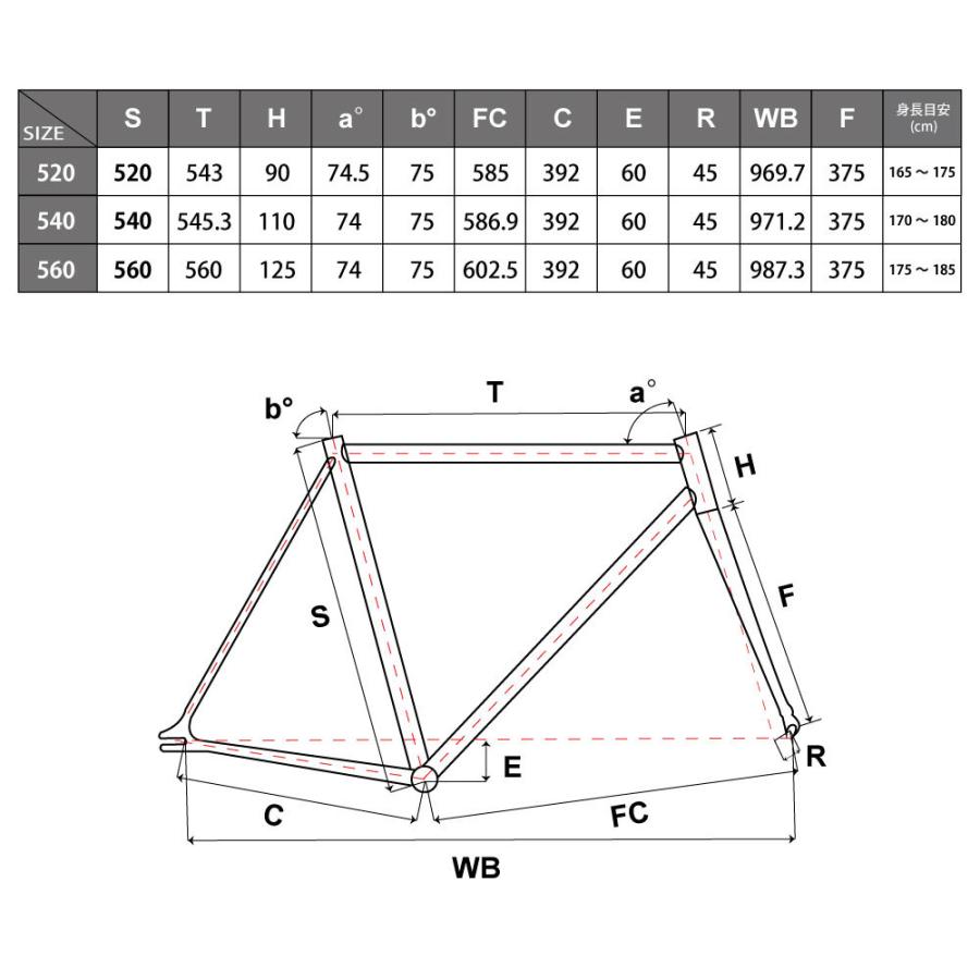LongEdge ロングエッヂ LE-50R Reynolds 525 フレームセット ガンメタ