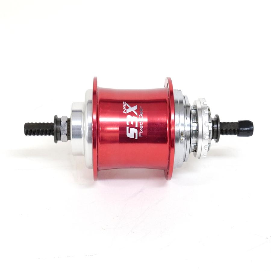 スターメーアーチャー　S3X Fixed Gear ハブ レッド　36H Sturmey-Archer スターメー・アーチャー S3X レッド 32H
